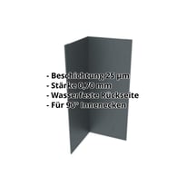 Innenecke | 100 x 100 x 2000 mm | Aluminium 0,70 mm | 25 µm Polyester | 7016 - Anthrazitgrau #2