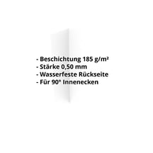 Innenecke | 100 x 100 x 2000 mm | Stahl 0,50 mm | Aluzink | Blank Aluminium #2