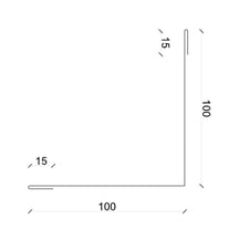 Innenecke | 100 x 100 x 2000 mm | Stahl 0,50 mm | 35 µm Mattpolyester | 6005 - Moosgrün #3