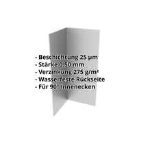Innenecke | 100 x 100 x 2000 mm | Stahl 0,50 mm | 25 µm Polyester | 9007 - Graualuminium #2