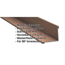 Innenecke | 115 x 115 x 2000 mm | Stahl 0,50 mm | 35 µm Strukturpolyester | Holzoptik - Eiche #2