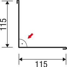 Innenecke | 115 x 115 x 2000 mm | Stahl 0,50 mm | 25 µm Polyester | 6011 - Resedagrün #5