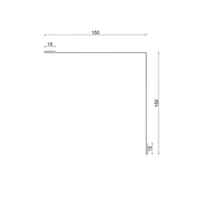 Innenecke | 150 x 150 x 2000 mm | Stahl 0,50 mm | 50 µm PURLAK® | 7016 - Anthrazitgrau #3