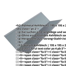 Kehlblech | 195 x 195 x 2000 mm | Stahl 0,63 mm | 200 µm HPS Ultra® | 7040 - Fenstergrau #2