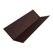 Kehlblech | 195 x 195 x 2000 mm | Stahl 0,50 mm | 35 µm Mattpolyester | 8017 - Schokoladenbraun #1