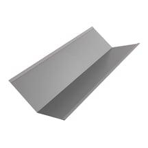 Kehlblech | 195 x 195 x 2000 mm | Stahl 0,75 mm | 25 µm Polyester | 9006 - Weißaluminium #1