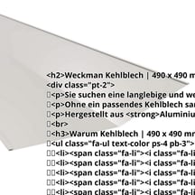 Kehlblech | 490 x 490 mm | Aluminium 0,70 mm | 25 µm Polyester | 9006 - Weißaluminium #2