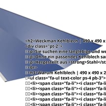 Kehlblech | 490 x 490 x 2000 mm | Stahl 0,50 mm | 25 µm Polyester | 5010 - Enzianblau #2