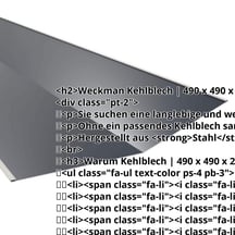 Kehlblech | 490 x 490 x 2000 mm | Stahl 0,50 mm | 25 µm Polyester | 7016 - Anthrazitgrau #2