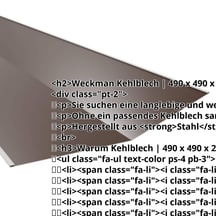 Kehlblech | 490 x 490 x 2000 mm | Stahl 0,50 mm | 25 µm Polyester | 8014 - Sepiabraun #2