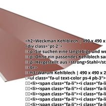 Kehlblech | 490 x 490 x 2000 mm | Stahl 0,50 mm | 25 µm Polyester | 8012 - Rotbraun #2