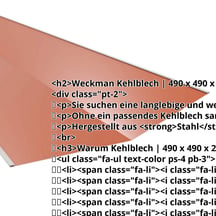 Kehlblech | 490 x 490 x 2000 mm | Stahl 0,50 mm | 25 µm Polyester | 8004 - Kupferbraun #2