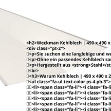 Kehlblech | 490 x 490 x 2000 mm | Stahl 0,50 mm | 25 µm Polyester | 9010 - Reinweiß #2