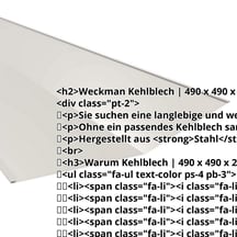 Kehlblech | 490 x 490 x 2000 mm | Stahl 0,50 mm | 25 µm Polyester | 9002 - Grauweiß #2