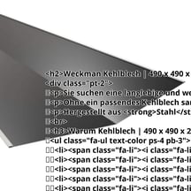 Kehlblech | 490 x 490 x 2000 mm | Stahl 0,50 mm | 25 µm Polyester | 9005 - Tiefschwarz #2