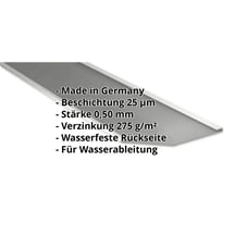 Kehlblech | 490 x 490 x 2000 mm | Stahl 0,50 mm | 25 µm Polyester | 9007 - Graualuminium #2