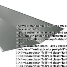 Kehlblech | 490 x 490 x 2000 mm | Stahl 0,63 mm | 25 µm Polyester | 6020 - Chromoxidgrün #2