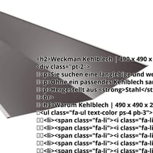 Kehlblech | 490 x 490 x 2000 mm | Stahl 0,75 mm | 25 µm Polyester | 8017 - Schokoladenbraun #2