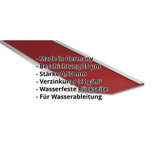 Kehlblech | 490 x 490 x 2000 mm | Stahl 0,50 mm | 35 µm Mattpolyester | 29 - Rot #2
