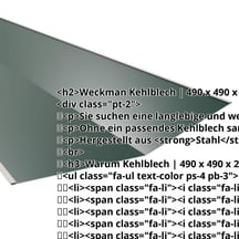 Kehlblech | 490 x 490 x 2000 mm | Stahl 0,50 mm | 60 µm TTHD | 6005 - Moosgrün #2