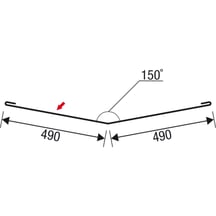 Kehlblech | 490 x 490 x 2000 mm | Stahl 0,50 mm | 60 µm TTHD | 6005 - Moosgrün #5