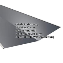 Kehlblech | 490 x 490 x 2000 mm | Stahl 0,50 mm | 60 µm Puramid | 7016 - Anthrazitgrau #2