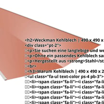 Kehlblech | 490 x 490 x 2000 mm | Stahl 0,50 mm | 60 µm TTHD | 8004 - Kupferbraun #2