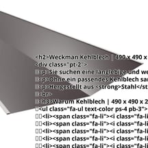 Kehlblech | 490 x 490 x 2000 mm | Stahl 0,50 mm | 60 µm TTHD | 8017 - Schokoladenbraun #2