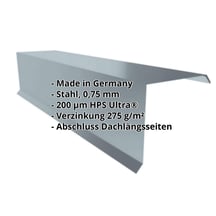 Ortgangwinkel | 110 x 100 x 2000 mm | Stahl 0,63 mm | 200 µm HPS Ultra® | 7040 - Fenstergrau #2