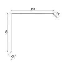 Ortgangwinkel | 110 x 100 x 2000 mm | Stahl 0,50 mm | 25 µm Polyester | 028 - Kirschrot #3