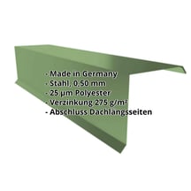 Ortgangwinkel | 110 x 100 x 2000 mm | Stahl 0,50 mm | 25 µm Polyester | 6011 - Resedagrün #2