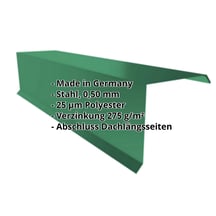 Ortgangwinkel | 110 x 100 x 2000 mm | Stahl 0,50 mm | 25 µm Polyester | 6029 - Minzgrün #2