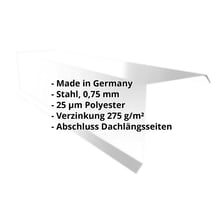 Ortgangwinkel | 110 x 100 x 2000 mm | Stahl 0,75 mm | 25 µm Polyester | 7035 - Lichtgrau #2