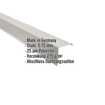 Ortgangwinkel | 11,5 x 11,5 cm | Stahl 0,75 mm | 25 µm Polyester | 9006 - Weißaluminium #2