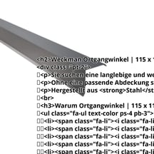 Ortgangwinkel | 115 x 115 mm | Stahl 0,50 mm | 60 µm Puramid | 7016 - Anthrazitgrau #2