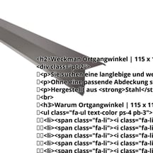 Ortgangwinkel | 115 x 115 mm | Stahl 0,50 mm | 60 µm Puramid | 8017 - Schokoladenbraun #2