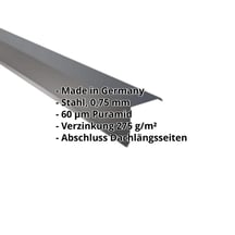 Ortgangwinkel | 115 x 115 mm | Stahl 0,75 mm | 60 µm Puramid | 7016 - Anthrazitgrau #2