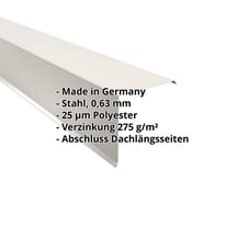 Ortgangwinkel | 200 x 200 mm | Stahl 0,63 mm | 25 µm Polyester | 9010 - Reinweiß #2