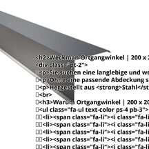 Ortgangwinkel | 200 x 200 mm | Stahl 0,50 mm | 60 µm TTHD | 7016 - Anthrazitgrau #2