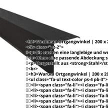 Ortgangwinkel | 200 x 200 mm | Stahl 0,50 mm | 80 µm Shimoco | 9005 - Tiefschwarz #2