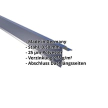 Ortgangwinkel | Stehfalzprofil 33/500 | Stahl 0,50 mm | 25 µm Polyester | 5010 - Enzianblau #2