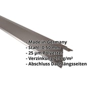 Ortgangwinkel | Stehfalzprofil 33/500 | Stahl 0,50 mm | 25 µm Polyester | 8014 - Sepiabraun #2