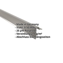 Ortgangwinkel | Stehfalzprofil 33/500 | Stahl 0,50 mm | 25 µm Polyester | 9007 - Graualuminium #2