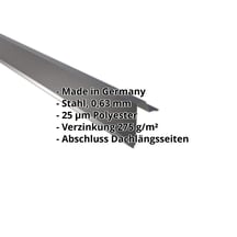 Ortgangwinkel | Stehfalzprofil 33/500 | Stahl 0,63 mm | 25 µm Polyester | 7016 - Anthrazitgrau #2
