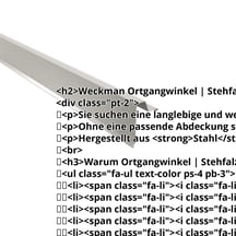 Ortgangwinkel | Stehfalzprofil 33/500 | Stahl 0,63 mm | 25 µm Polyester | 9006 - Weißaluminium #2