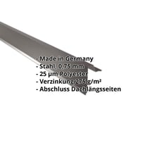 Ortgangwinkel | Stehfalzprofil 33/500 | Stahl 0,75 mm | 25 µm Polyester | 8017 - Schokoladenbraun #2