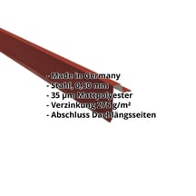 Ortgangwinkel | Stehfalzprofil 33/500 | Stahl 0,50 mm | 35 µm Mattpolyester | 29 - Rot #2