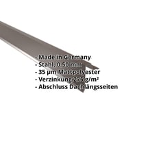 Ortgangwinkel | Stehfalzprofil 33/500 | Stahl 0,50 mm | 35 µm Mattpolyester | 32 - Dunkelbraun #2