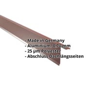 Ortgangwinkel | Stehfalzprofil 33/500 | Aluminium 0,70 mm | 25 µm Polyester | 8012 - Rotbraun #2