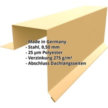 Ortgangwinkel | Stehfalzprofil PD-510-S | Stahl 0,50 mm | 25 µm Polyester | 1002 - Sandgelb #2